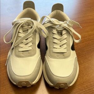 Dolce Vita White and Gray Athletic Shoes